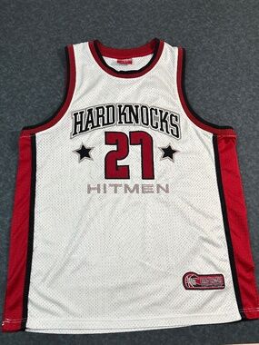 Hard Knocks Hitmen Authentic Series Basketball Jersey #27 Size Large
